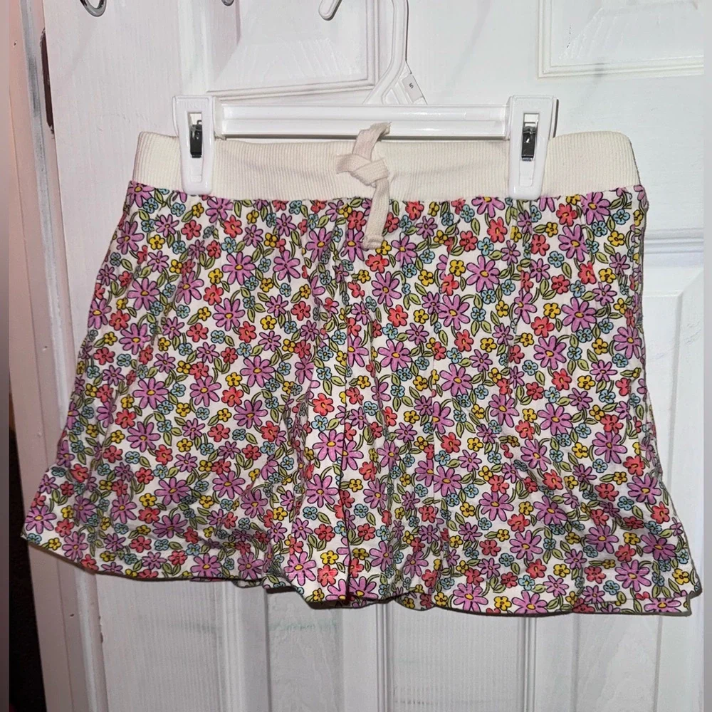 Old Navy Girls Floral Skirt Size L 10/12 NWOT Drawstring Waist Multicolor